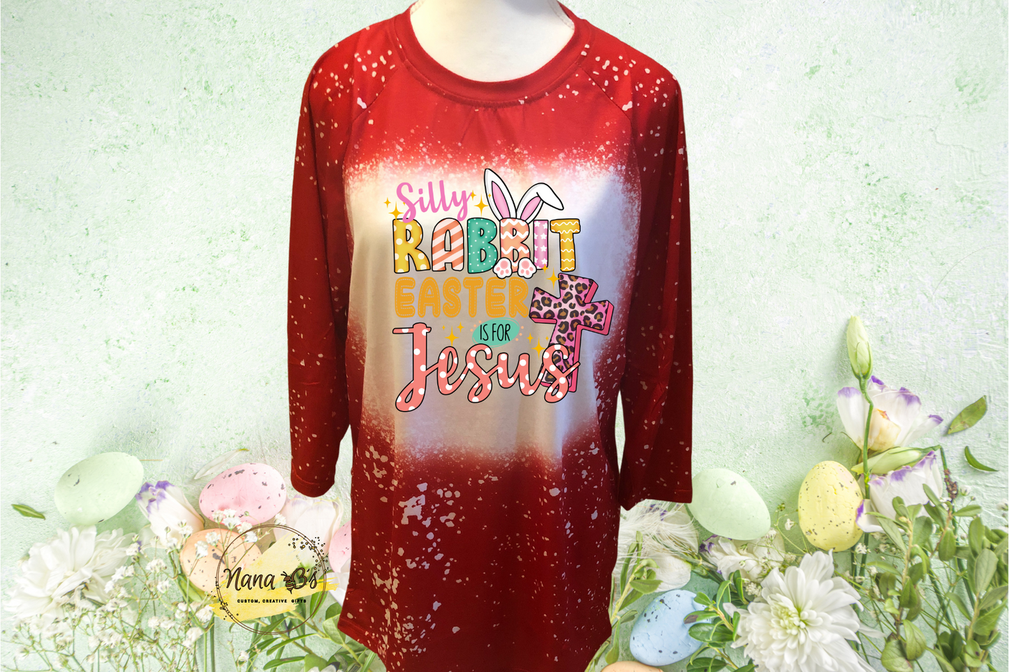 Easter 3/4 sleeved tee shirt