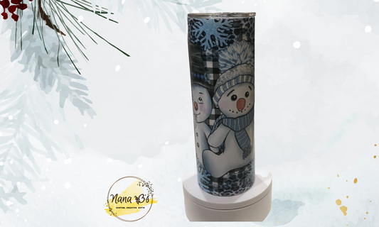 Blue Snowman Tumbler