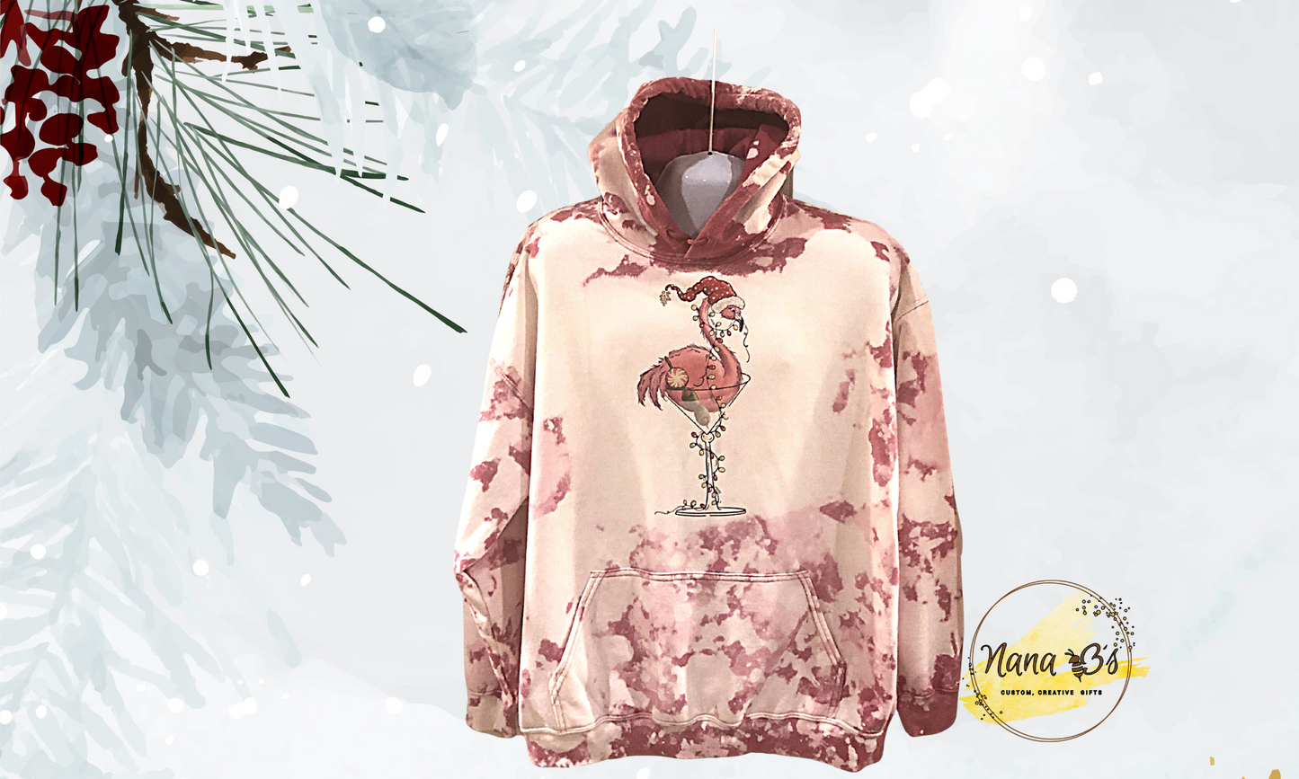 Flamingo With Christmas Lights Hoodie