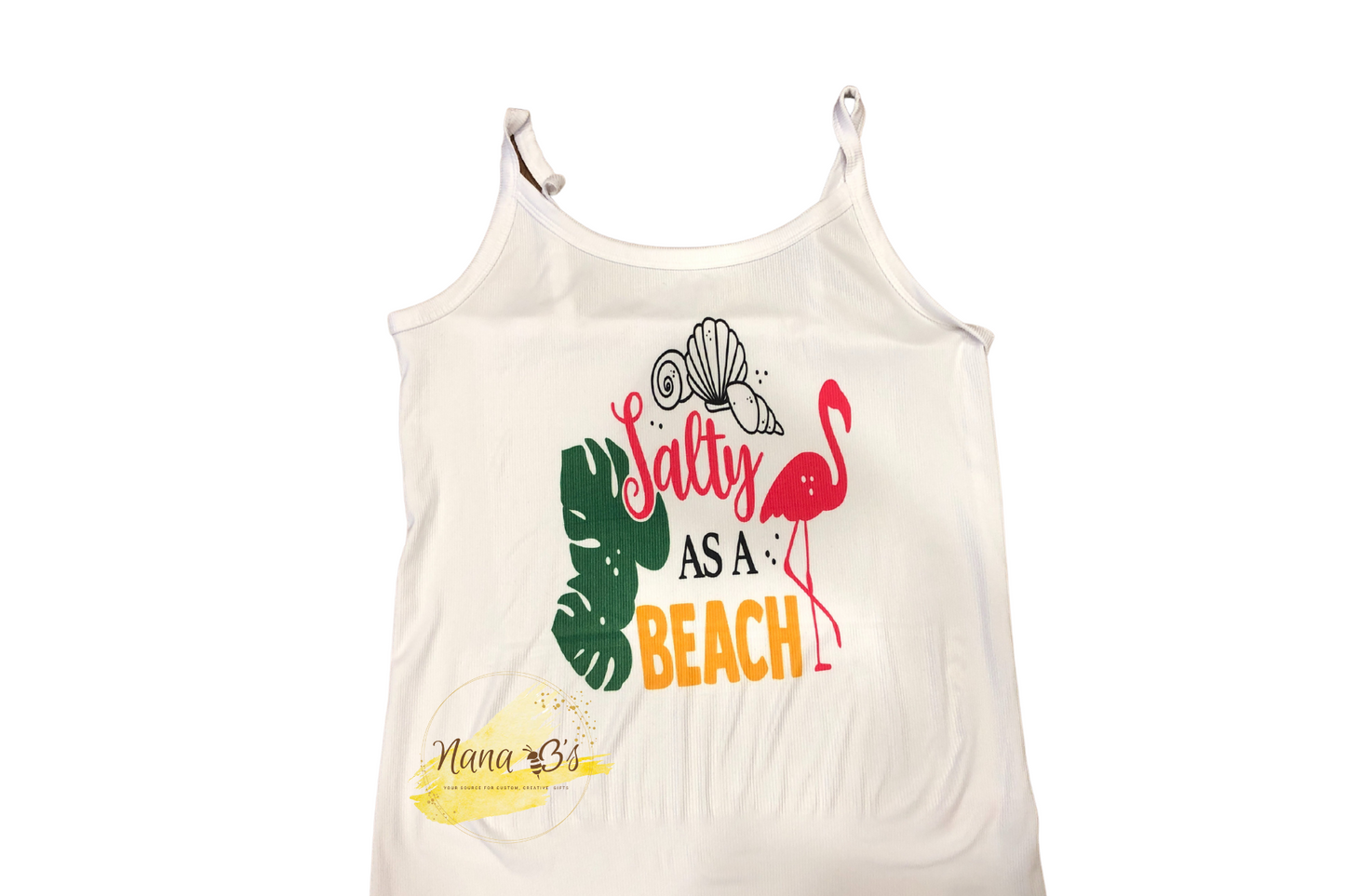 Flamingo Fun: Salty as a Beach Tank Top